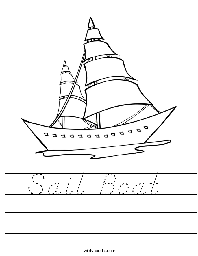 Sail Boat  Worksheet