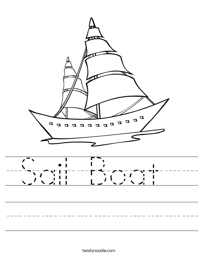 Sail Boat  Worksheet