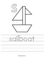 sailboat Handwriting Sheet