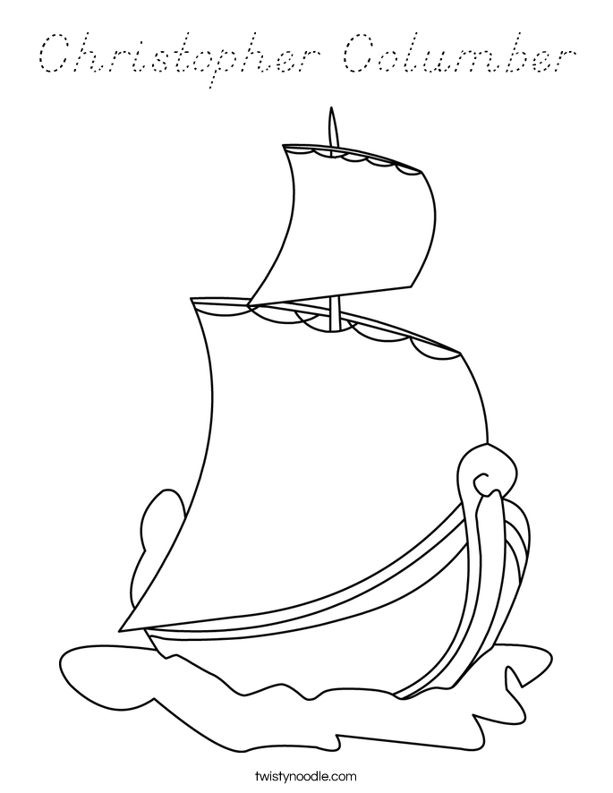 Christopher Columber Coloring Page