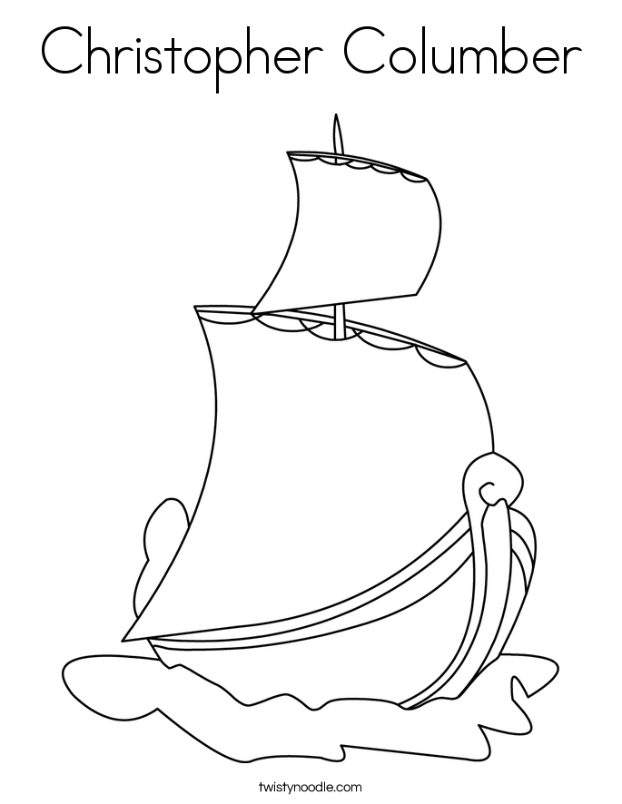 Christopher Columber Coloring Page