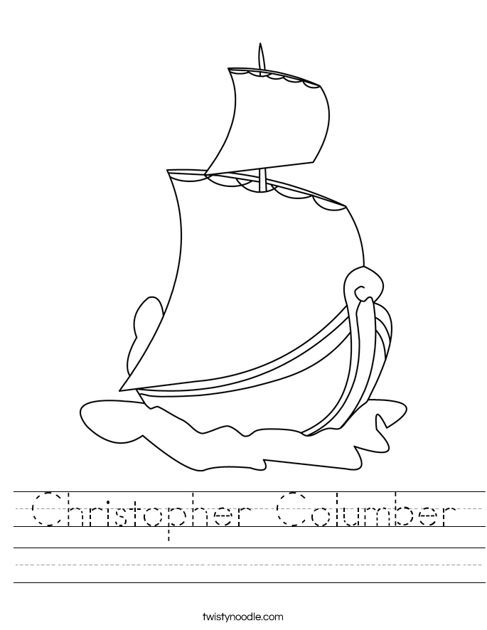 Christopher Columber Worksheet