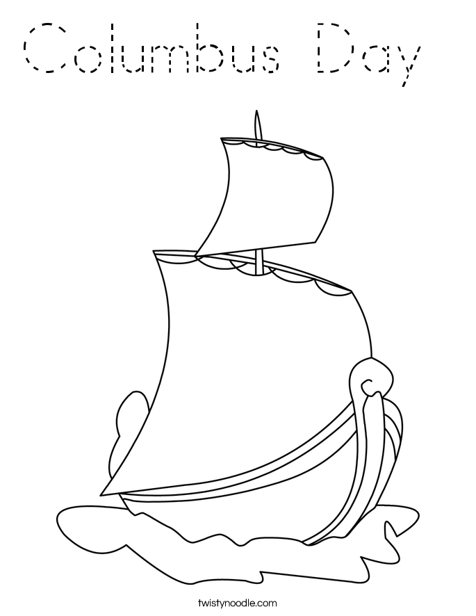 Columbus Day  Coloring Page