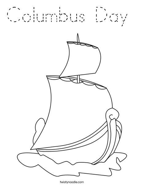 S is for Ship Coloring Page