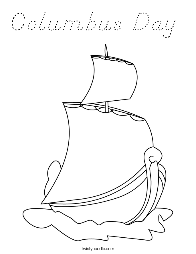 Columbus Day  Coloring Page