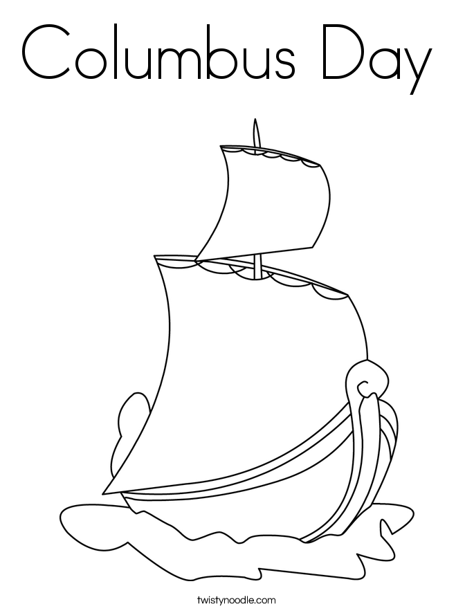 Columbus Day  Coloring Page