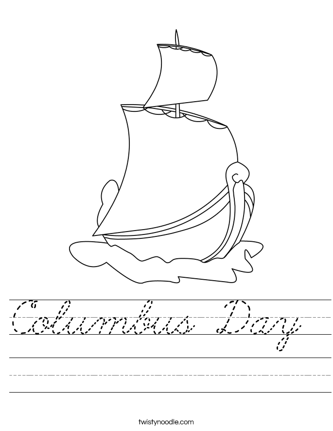 Columbus Day  Worksheet