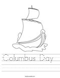Columbus Day  Worksheet