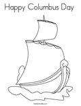 Happy Columbus Day  Coloring Page