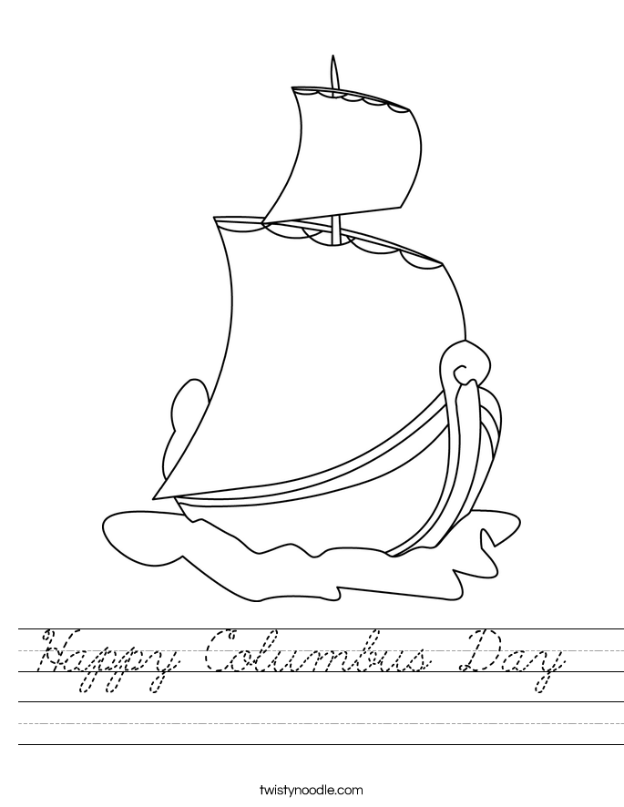 Happy Columbus Day  Worksheet
