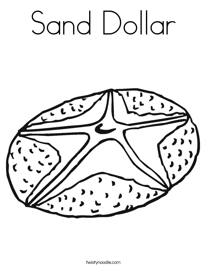 Sand Dollar Coloring Page - Twisty Noodle