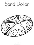 Sand DollarColoring Page