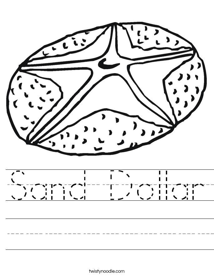 Sand Dollar Worksheet