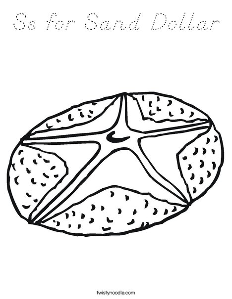 Sand Dollar Coloring Page