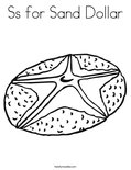 Ss for Sand Dollar Coloring Page