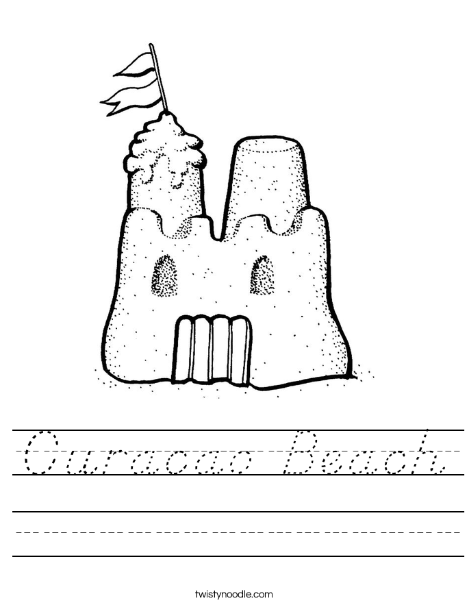 Curacao Beach Worksheet