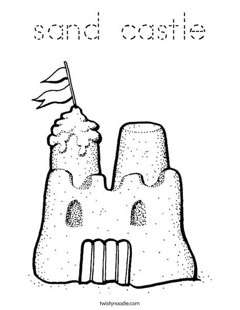 Sandcastle 2 Coloring Page