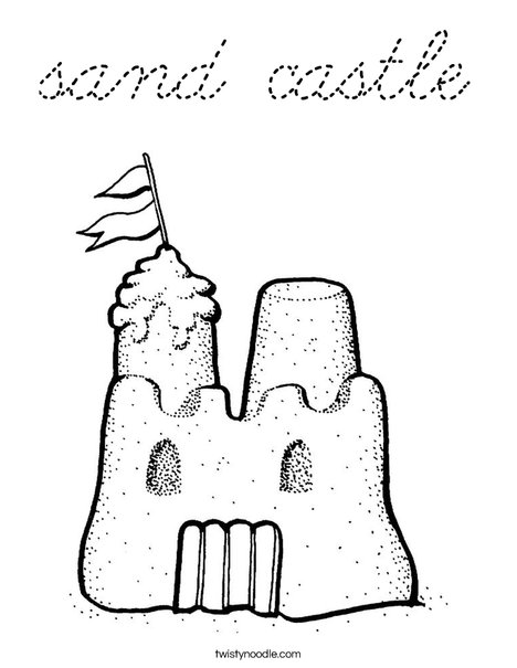 Sandcastle 2 Coloring Page