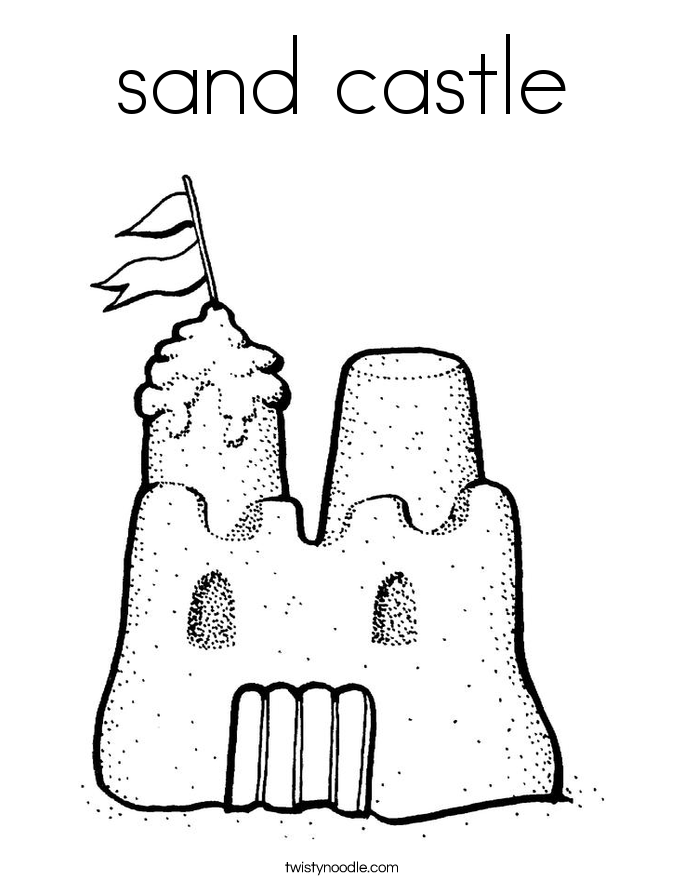 sand castle Coloring Page