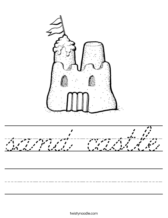 sand castle Worksheet