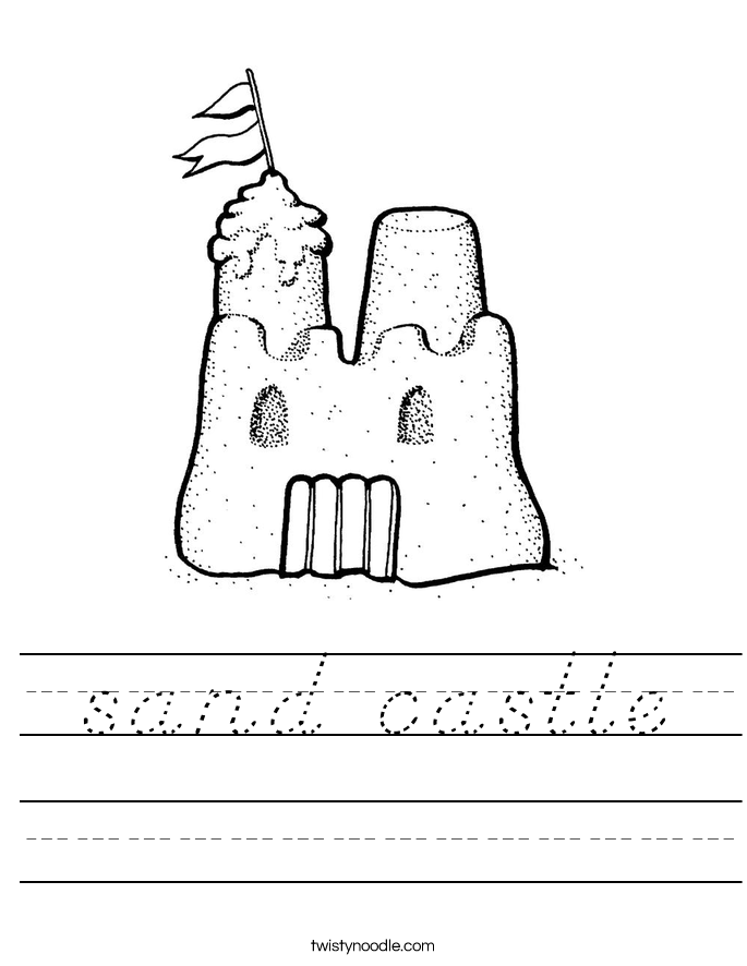 sand castle Worksheet