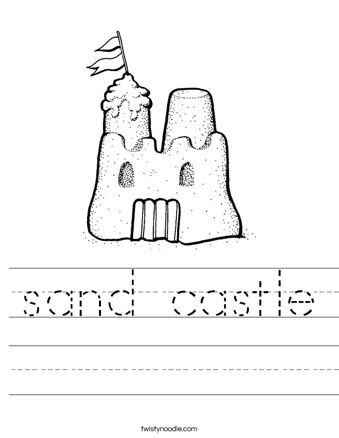 sand castle Worksheet