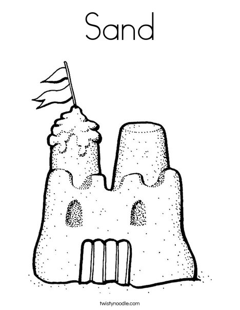 Sandcastle 2 Coloring Page