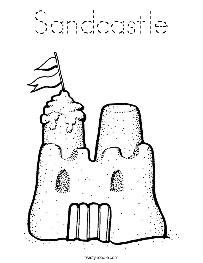 Sandcastle Coloring Page