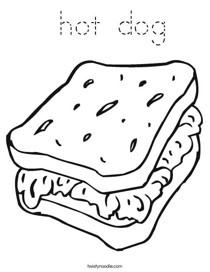  hot dog Coloring Page