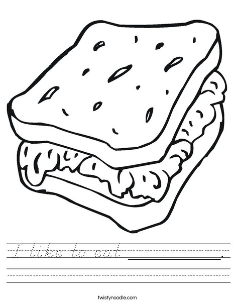 Sandwich Worksheet