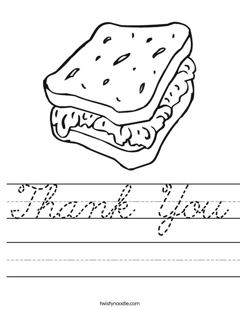 Sandwich Worksheet