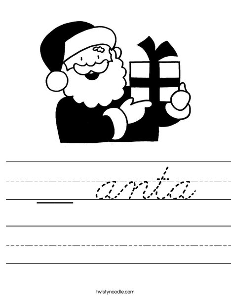 Santa 2 Worksheet