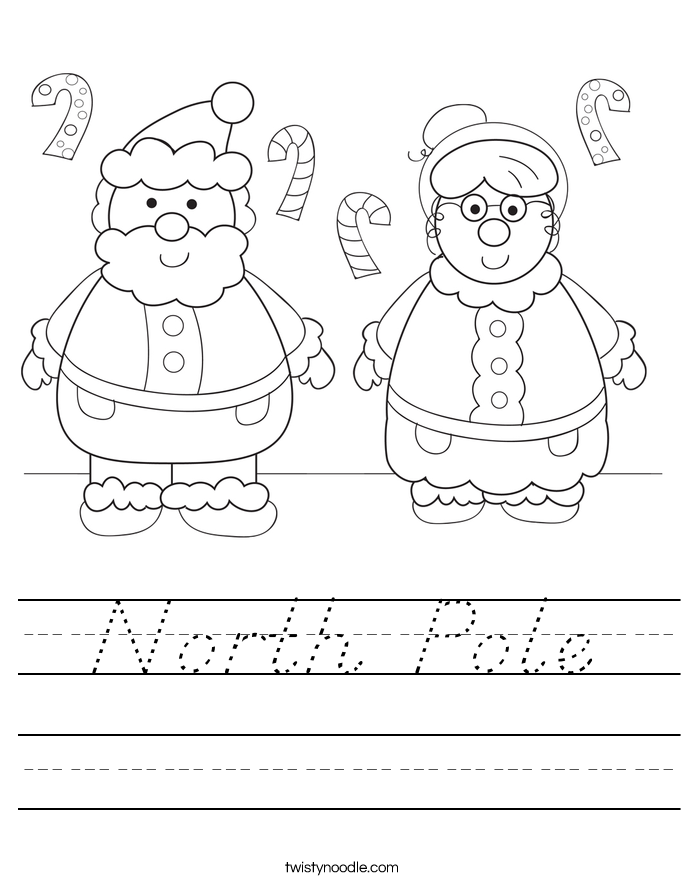 North Pole Worksheet