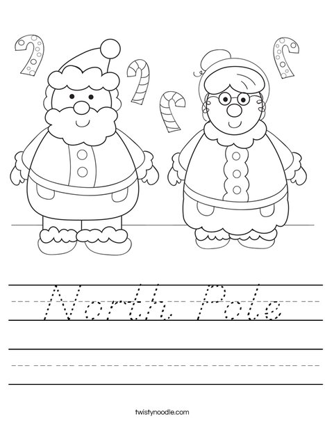 Santa and Mrs. Claus Worksheet