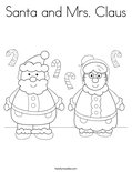 Santa and Mrs. ClausColoring Page
