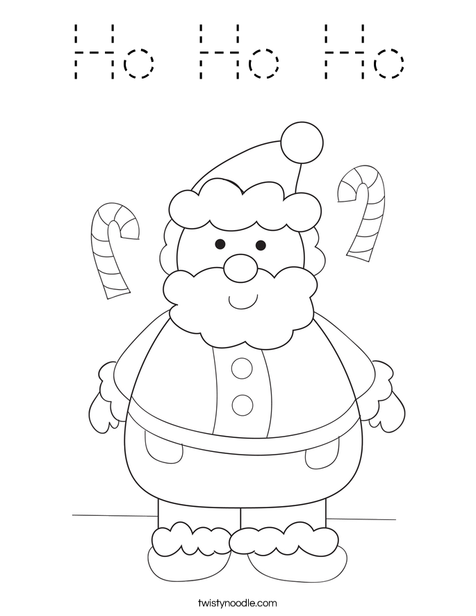 Ho Ho Ho Coloring Page