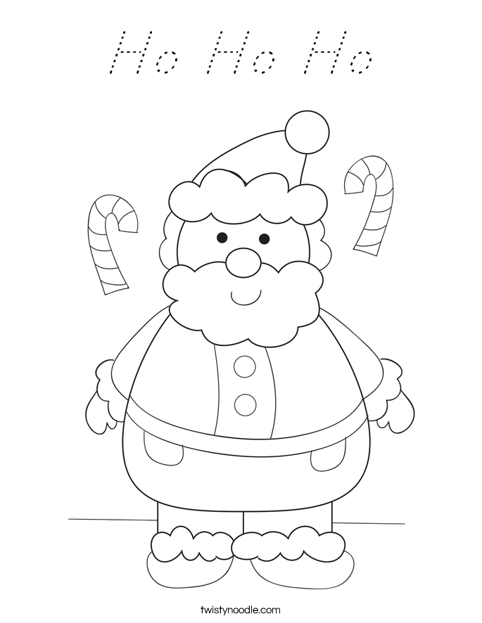 Ho Ho Ho Coloring Page