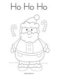 Ho Ho Ho Coloring Page