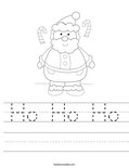 Ho Ho Ho Worksheet