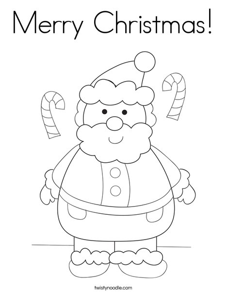 Merry Christmas Coloring Page - Twisty Noodle