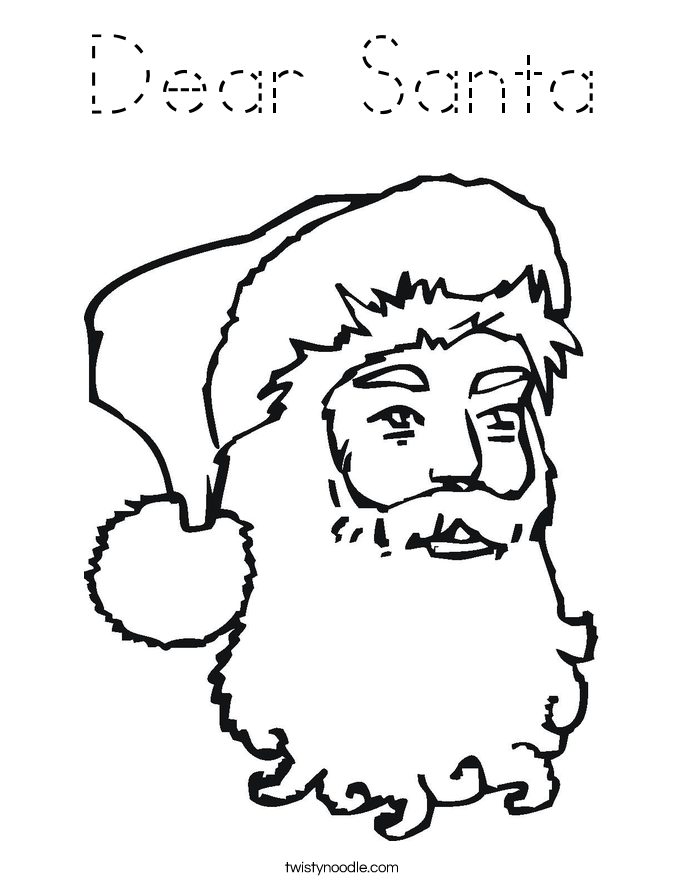 Dear Santa Coloring Page