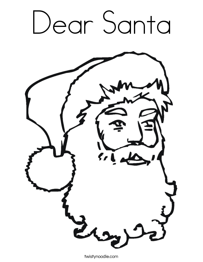 Dear Santa Coloring Page