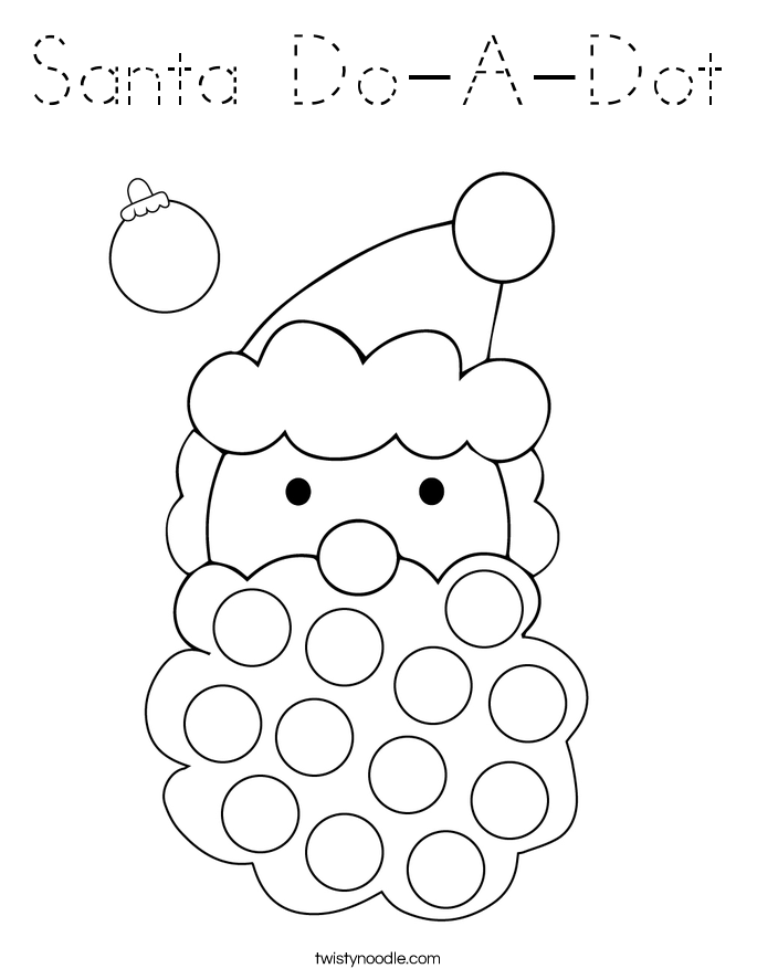 Santa Do-A-Dot Coloring Page