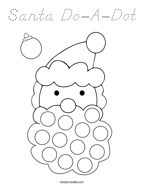 Santa Do-A-Dot Coloring Page