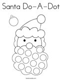 Santa Do-A-Dot Coloring Page
