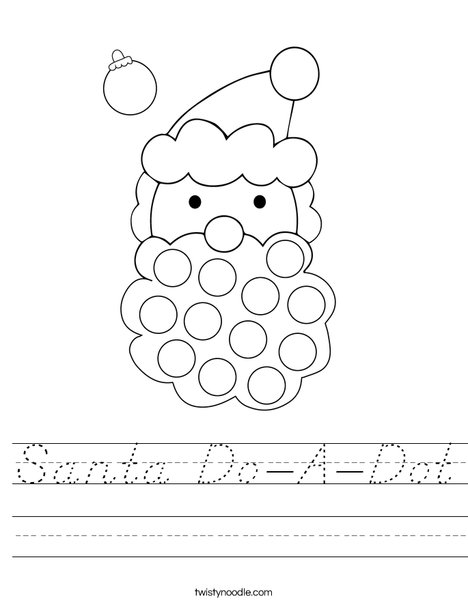 Santa Do-A-Dot Worksheet