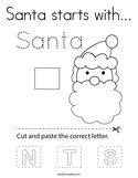 Santa starts with Coloring Page