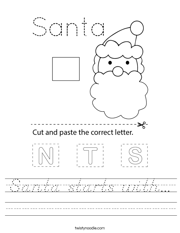 Santa starts with... Worksheet