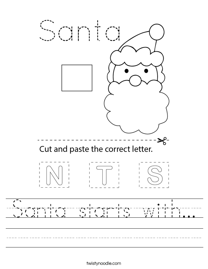 Santa starts with... Worksheet
