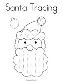 Santa Tracing Coloring Page